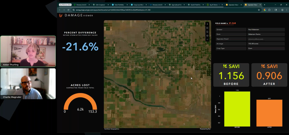 ArcGIS helps insurers and lenders quickly assess crop loss using imagery and analysis