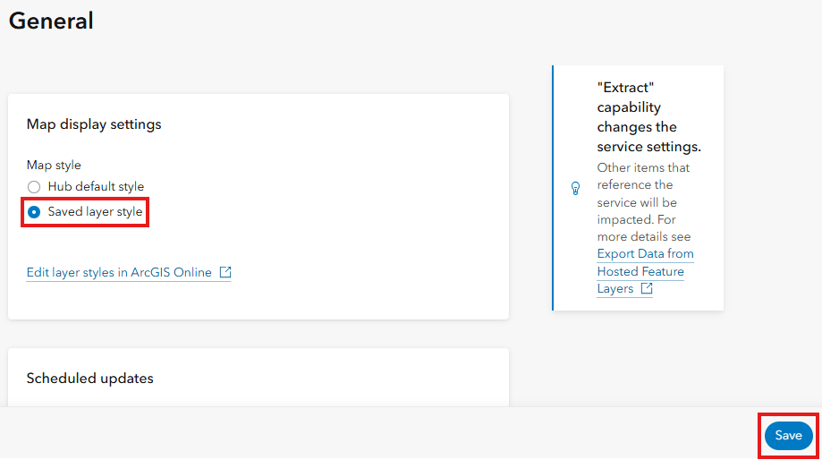 6_SavedLayerStyles.png Saved layer style option in map settings.
