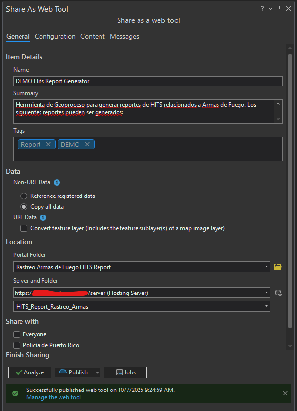 Solved: Issues when consuming a published Geoprocessing To... - Esri ...