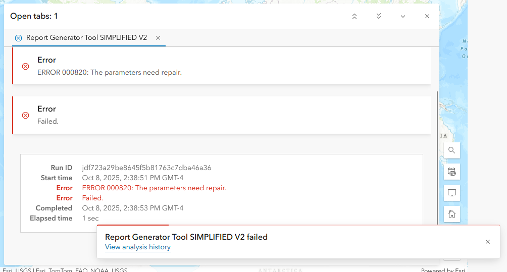 Solved: Issues when consuming a published Geoprocessing To... - Esri ...