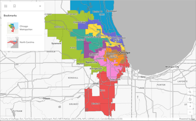 A map using a custom link