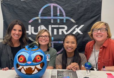 Our pumpkin contest submission while it was still being finished