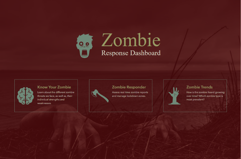 Zombie Response Dashboard - Now with more red!