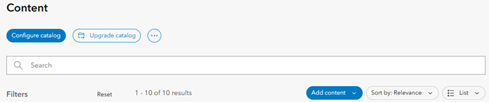 Upgrade catalog button