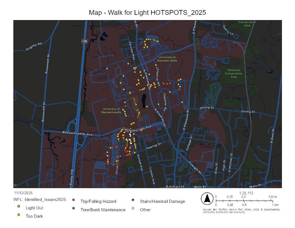ArcGIS Online Map of the Hotspots and Locations where issues were reported from the QuickCapture App.