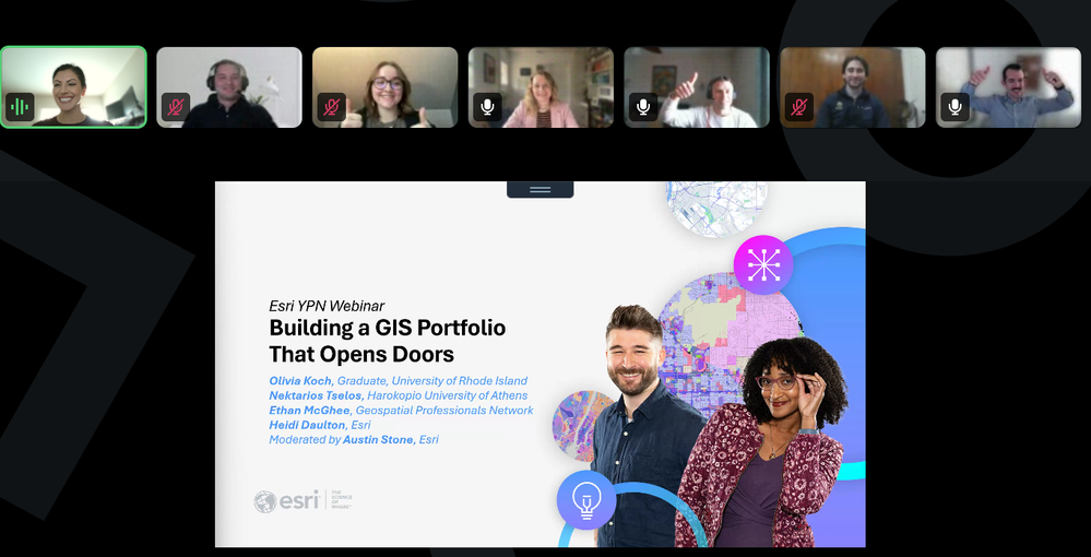 Webinar speakers and YPN Board Members just before going live