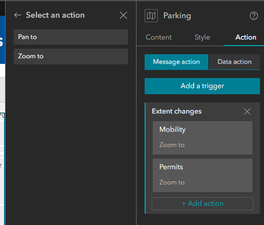 Target Map Widget Action