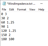 This Horizontal Factor table will apply different costs relative to the direction of travel.