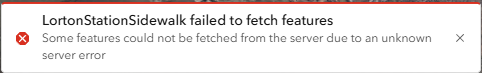 New "Failed to Fetch Features" Error in ArcGIS Onl... - Esri Community