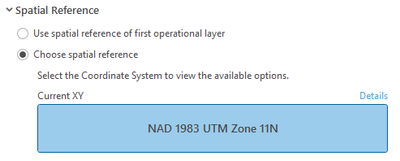 Set the default spatial reference for maps