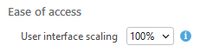 Set user interface scaling