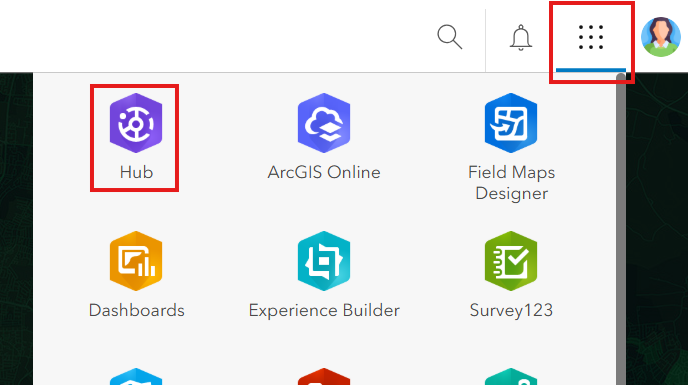 Image 1: Open Hub from ArcGIS Online