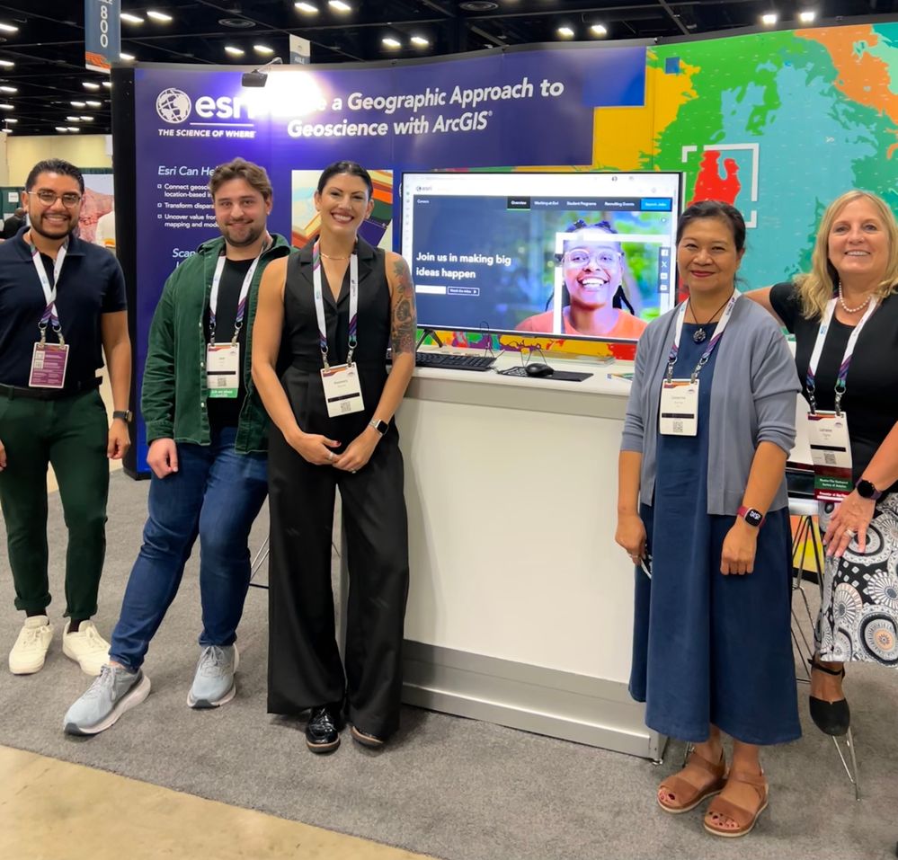 Staffing the Esri booth at GSA Connects 2025, San Antonio, TX