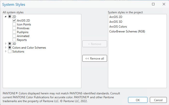 System Styles Window