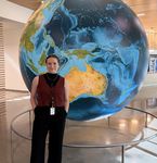 The globe in Building E on Esri's Redlands campus.