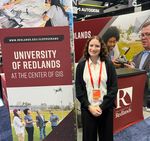 The University of Redlands booth in the UC expo hall.