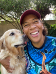 Esri Chief Scientist Dawn Wright pictured with her dog Riley.