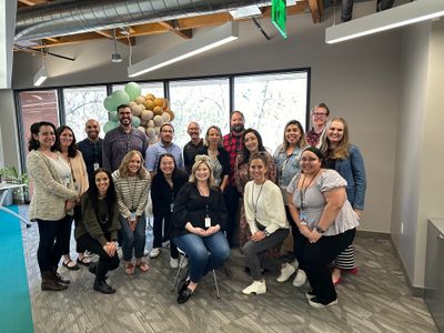 Amanda and her Digital Experience team celebrating her baby shower 2023