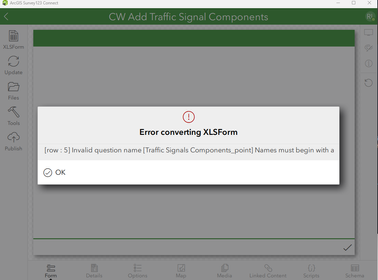 Cityworks Survey Error Message.png