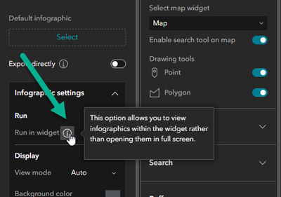 Run in widget setting