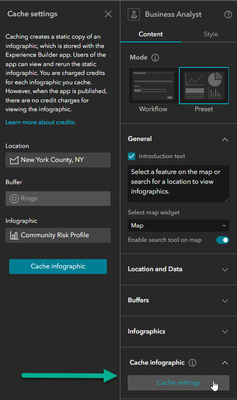 Cache settings