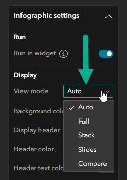 Infographic view mode