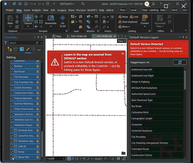 Toggling editability removes the alerts.