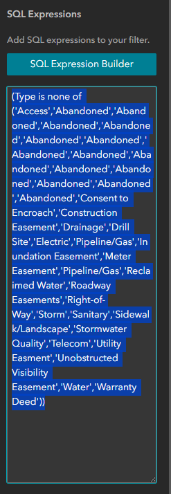 Provided output SQL that is not editable within the provided window