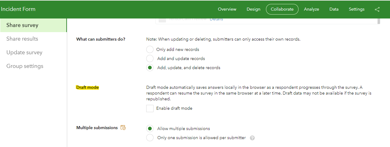 Solved: Reopening partly filled in survey - Esri Community