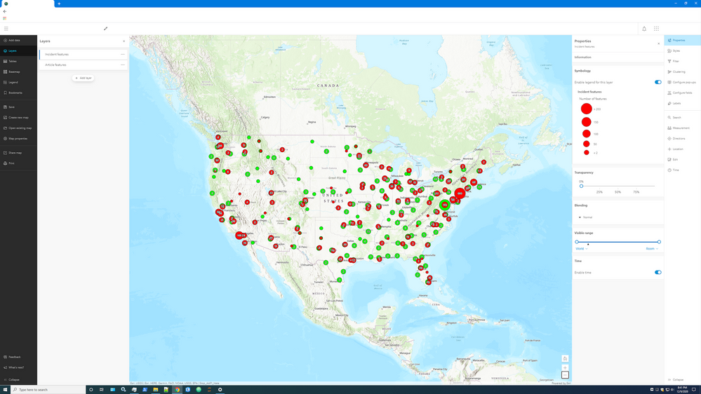 The map in the Map Viewer Beta looks great and is easy to work with... when you have a 3200x1800 display on a nice big 5K monitor. The map occupies 80% of the screen with all the panes expanded and nothing is hidden below a fold.
