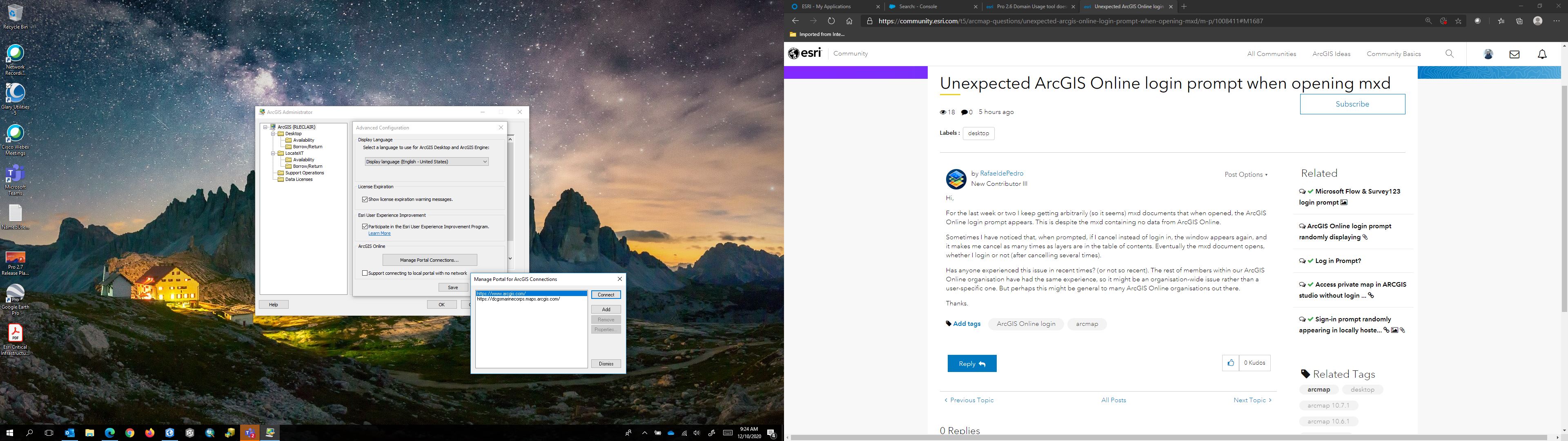 Unexpected ArcGIS Online Login Prompt When Opening Page 2 Esri 