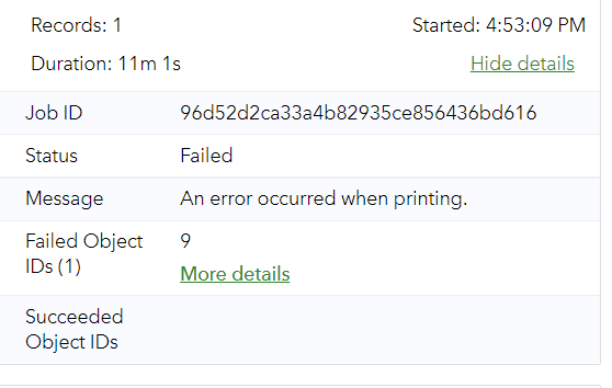 Failed object ID "an occurred printing... - Esri Community