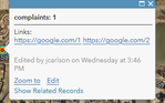 a feature with two related records