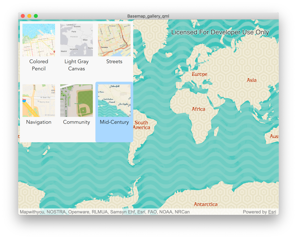 Basemap Gallery
