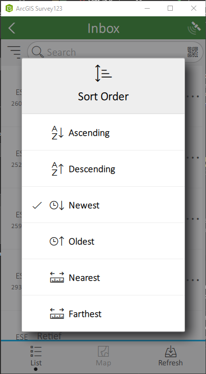 Solved Survey123 Adding sort to the Inbox Esri Community