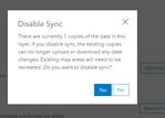 disable sync warning message