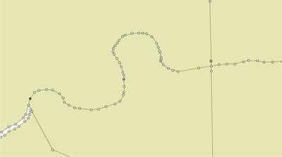 Legally speaking, this boundary should be a single line with a distance, no bearing.