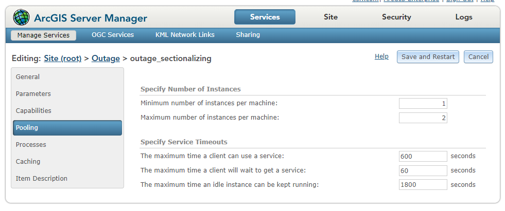 Solved: Missing Shared Instance Pool/dedicated Instance Se... - Esri ...