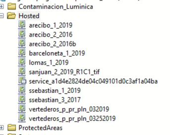 hosted server in catalog