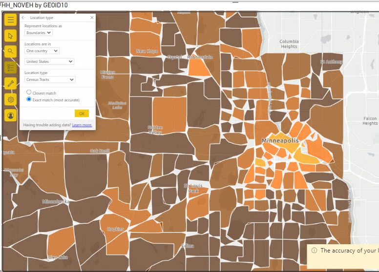 Rendering of Census Tracts