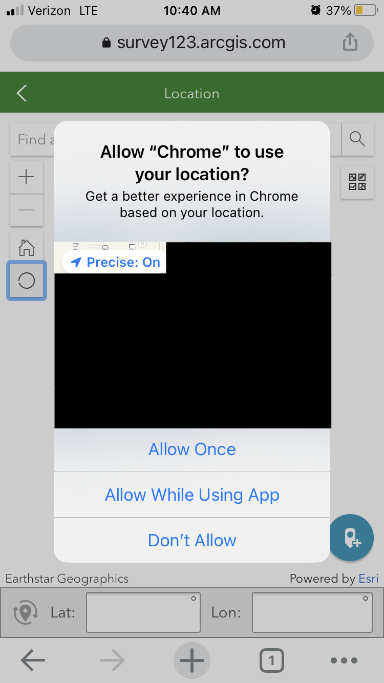 Solved: How to stop Survey123 to attempt to get user locat - Esri  Community