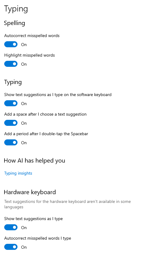 Spell check suggestion is turned off ---> (picture included) - Microsoft  Community