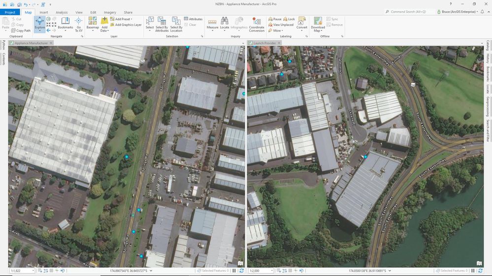 Appliance manufacturer and launch provider locations via GLN locator