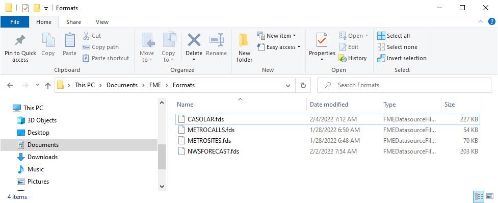 C:\Users\<username>\Documents\FME\Formats