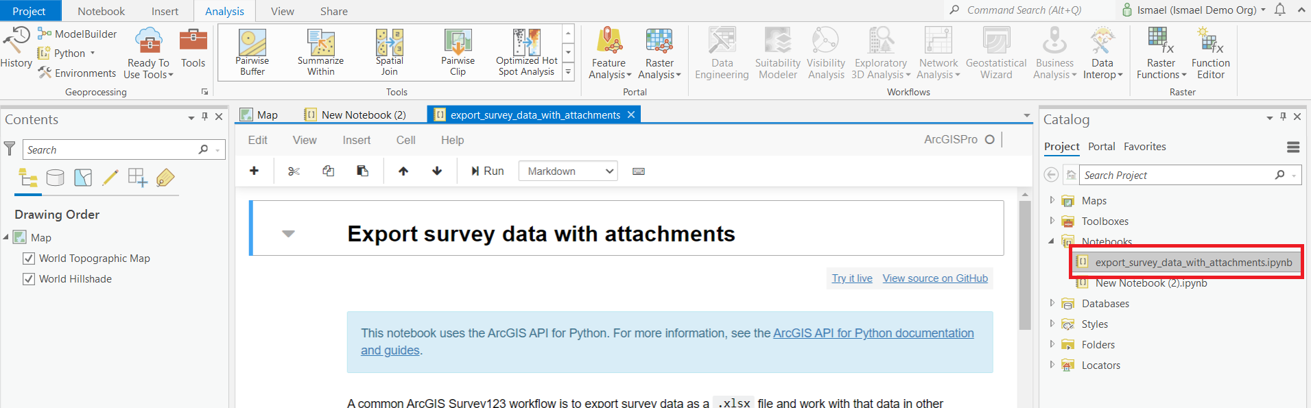 Download Survey123 data (with attachments)
