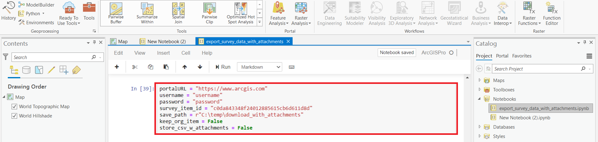 Download Survey123 data (with attachments)
