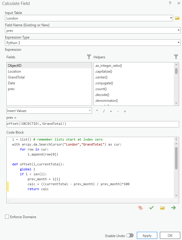 Help with Arcade expression (percentage change) - Esri Community