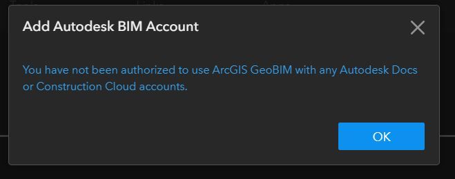 Created ACC account, uploaded a drawing, made myself admin, I created the project in AGO, but can't get past this error. Any clues?