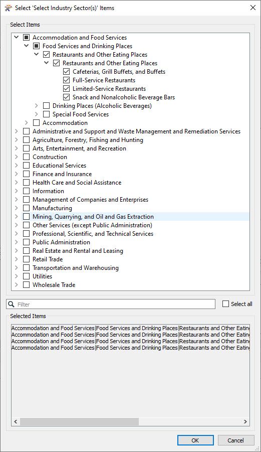 Selecting Data Classes