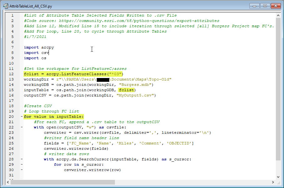 Modified CSV Script